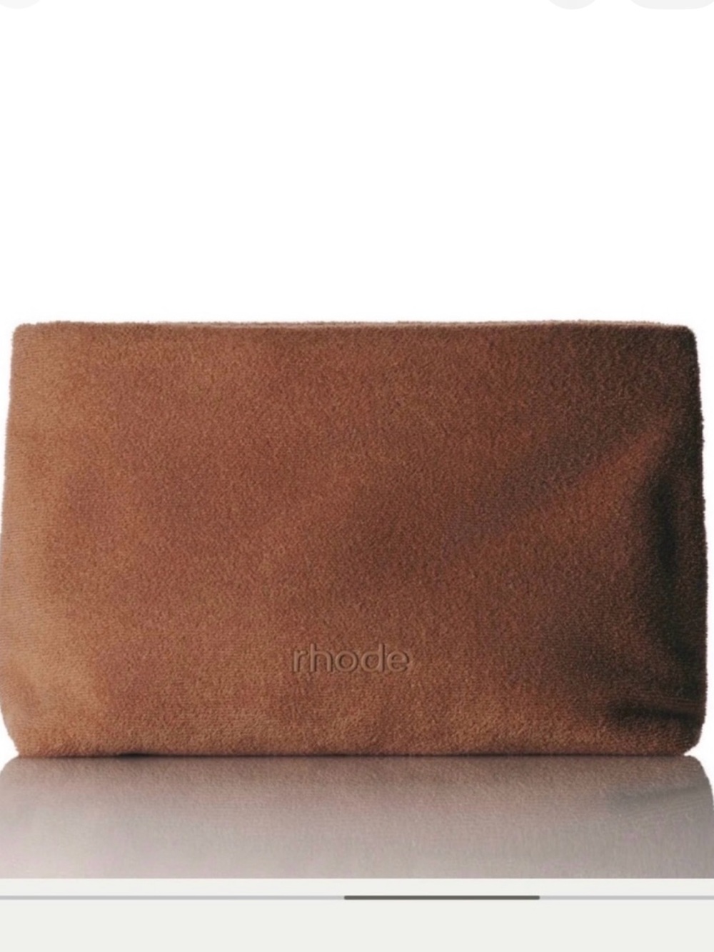 rhode skin terry cloth bag with blush sticker set